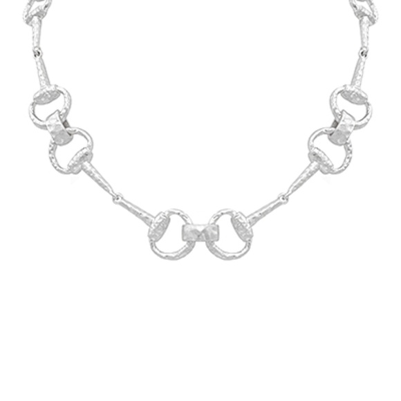 Linked & Textured Horsebit Necklace Set - Picture 4 of 4